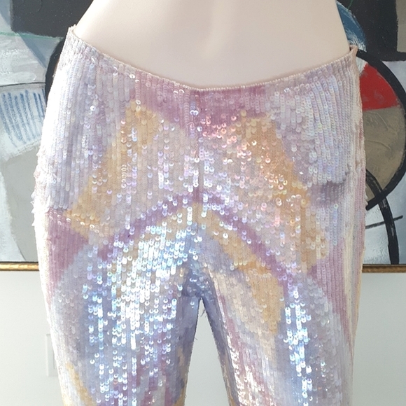 💖 Host Pick 💖 Escada | Sequin and Bead Embellished Silk Pants - Picture 5 of 15